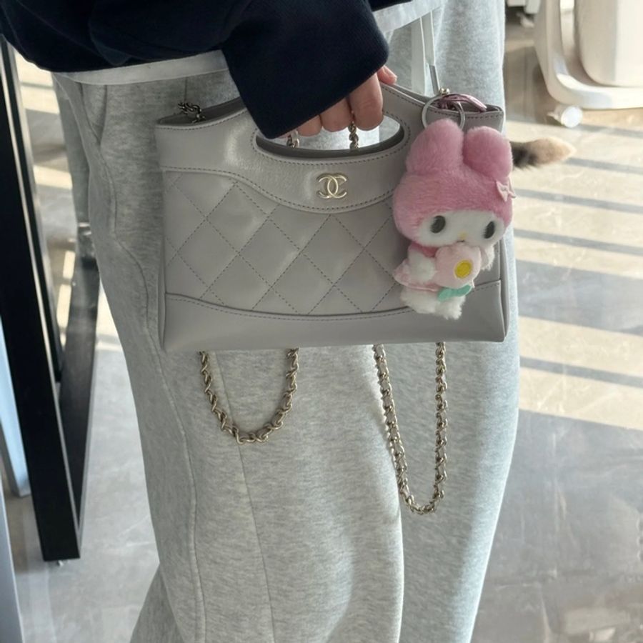 全新🈶️25年購證☑️新款冷灰色🔥#香奈兒 #31bag #nano #25P #灰金-4