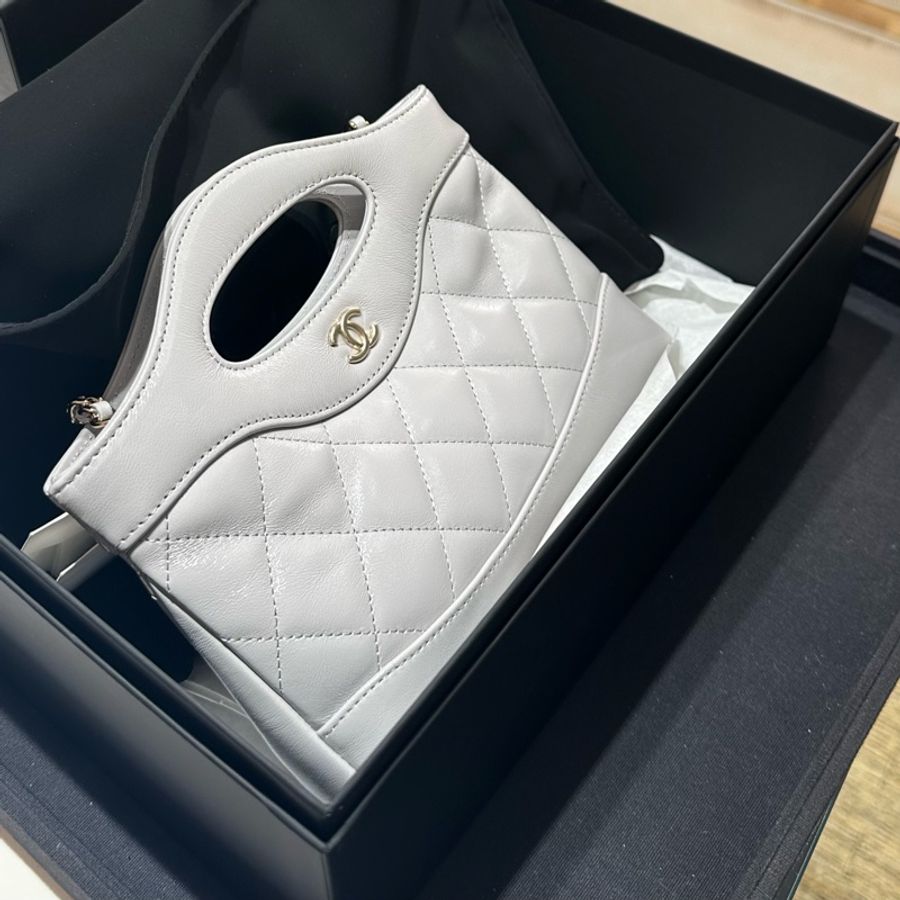 全新🈶️25年購證☑️新款冷灰色🔥#香奈兒 #31bag #nano #25P #灰金-44