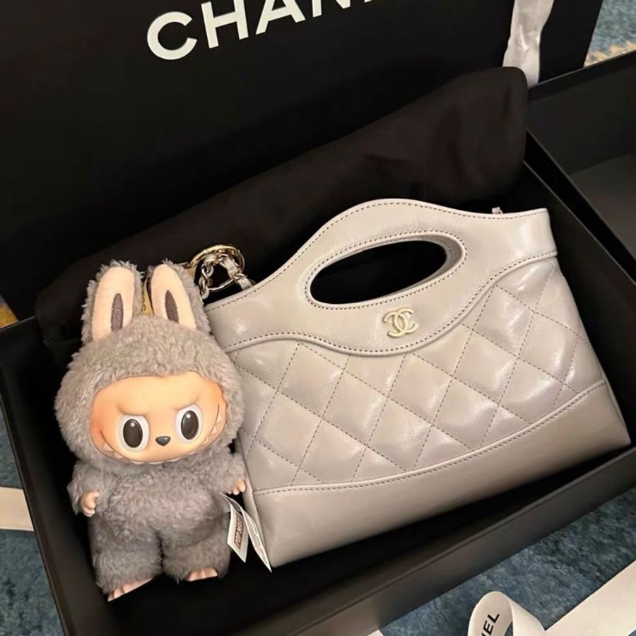 全新🈶️25年購證☑️新款冷灰色🔥#香奈兒 #31bag #nano #25P #灰金-47
