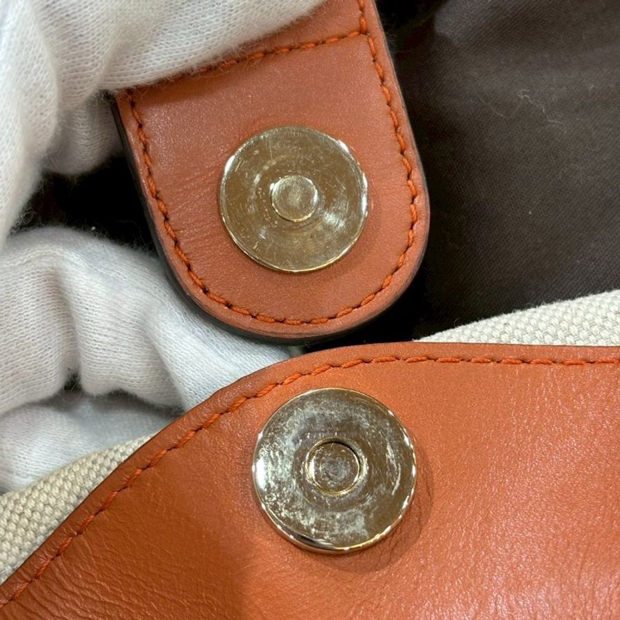 GUCCI 211944 橘色 牛皮 緹花布 拉鍊 肩背包 側背包 手提包 SUKEY-25