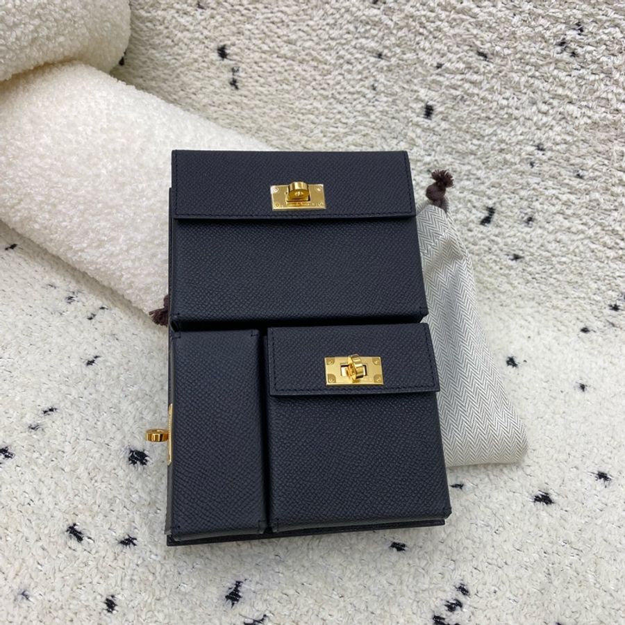 🐯Hermes Kelly multpoket黑金K-0