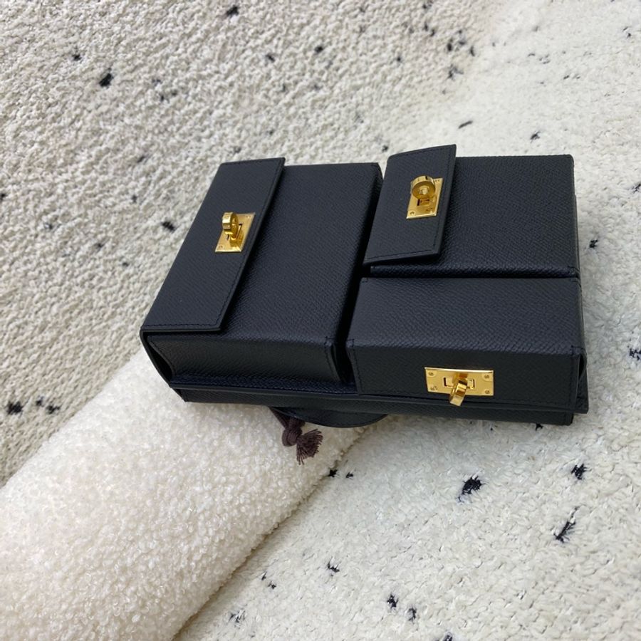 🐯Hermes Kelly multpoket黑金K-1