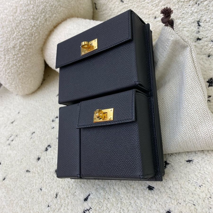🐯Hermes Kelly multpoket黑金K-2