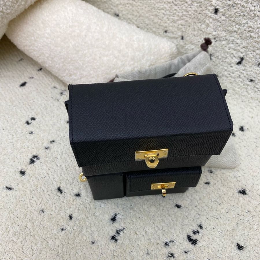 🐯Hermes Kelly multpoket黑金K-3