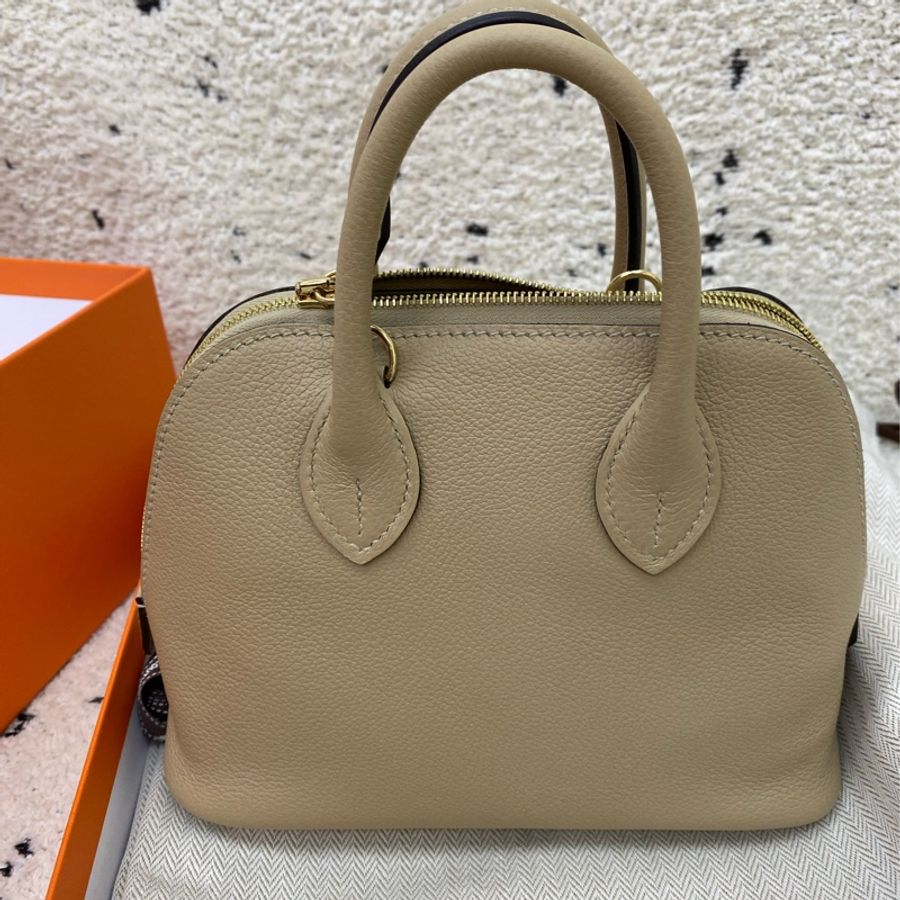 🐯Hermes mini 风衣灰金扣K-2