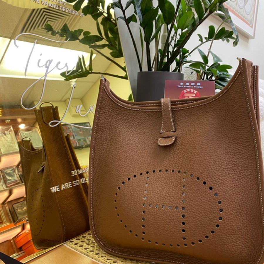 🐯Hermès eve29金棕銀扣-0