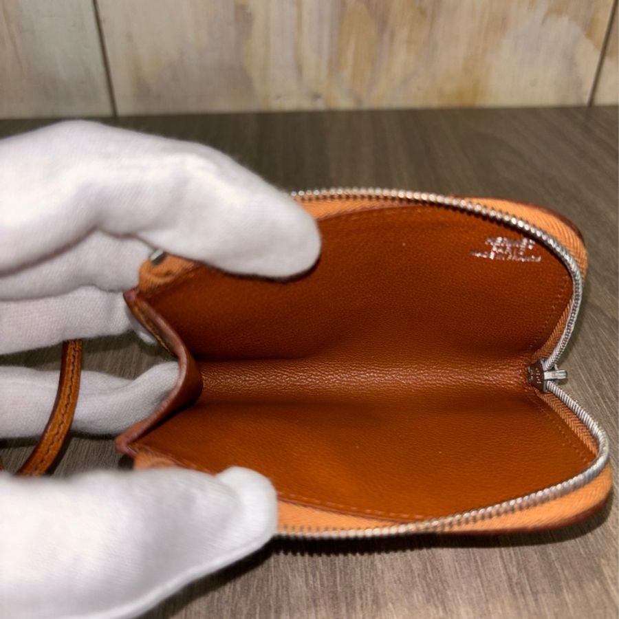 HERMES 鴕鳥皮 拉鍊 零錢袋 卡套 卡包 信用卡 悠遊卡 證件套-17
