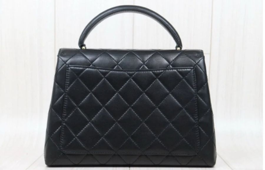 「JL精品代購」98新CHANEL 黑金coco hand手提包小號-3