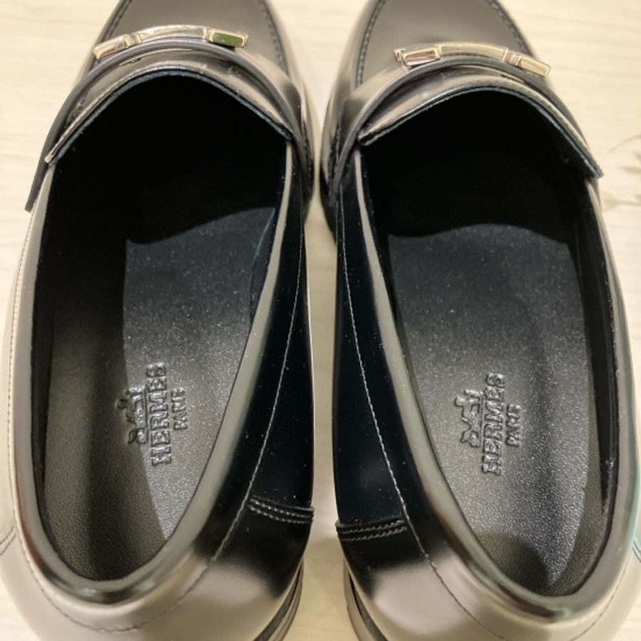 TK1618 Hermes 愛馬仕樂福鞋Women's Faubourg Loafer Black X PHW-27