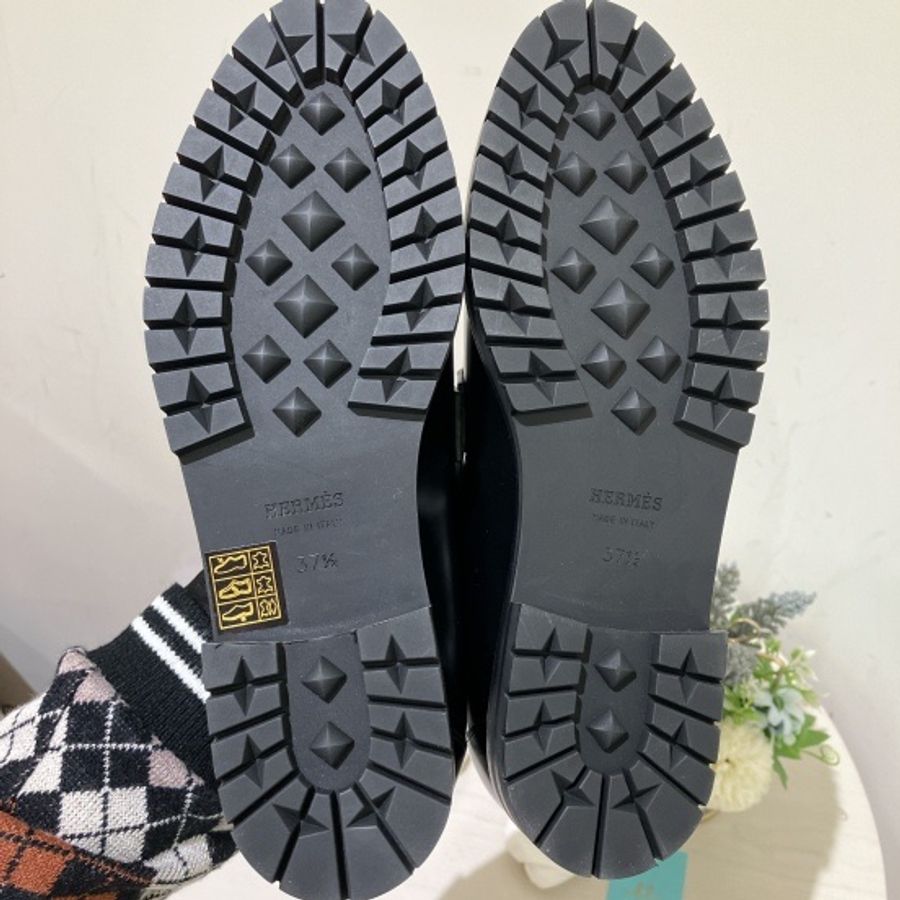 TK1618 Hermes 愛馬仕樂福鞋Women's Faubourg Loafer Black X PHW-30