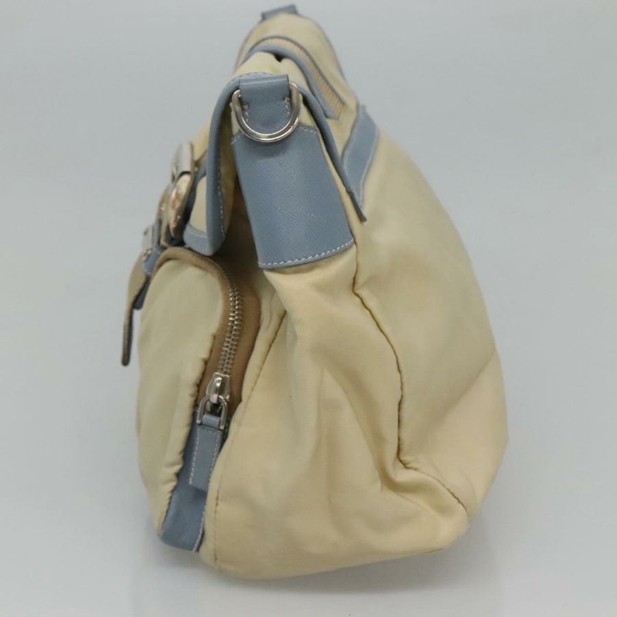 【日本直送】PRADA 尼龍皮革米色單肩包 正品 ki5455-3