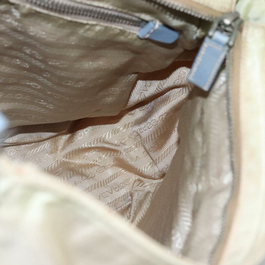 【日本直送】PRADA 尼龍皮革米色單肩包 正品 ki5455-17