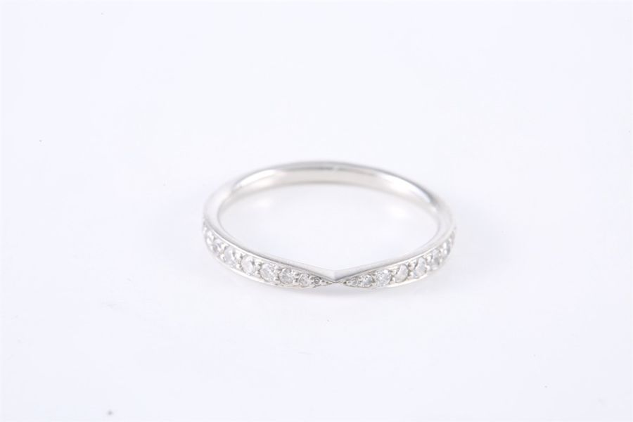 TIFFANY&CO(蒂芙尼) 鑽石 pt950 Harmony系列 鉑金鑲鑽戒指-3