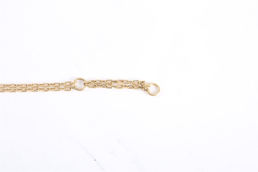 CARTIER(卡地亞) LOVE 18K金 小餅 鑲嵌2顆鑽石手鏈 18K玫瑰金/鑽石 S-M碼 18K玫瑰金-3