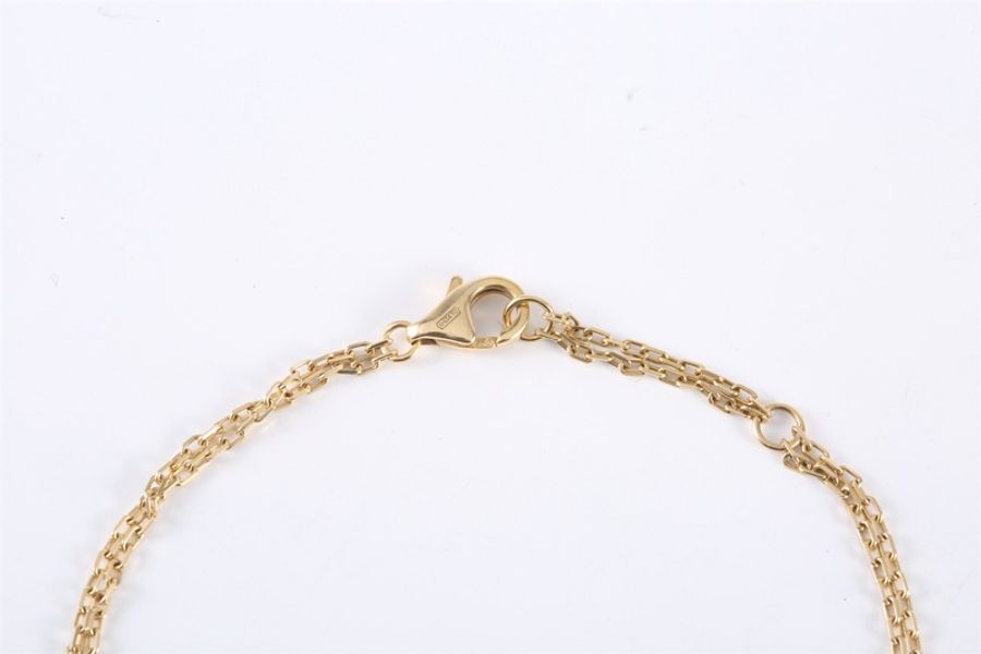 CARTIER(卡地亞) LOVE 18K金 小餅 鑲嵌2顆鑽石手鏈 18K玫瑰金/鑽石 S-M碼 18K玫瑰金-4