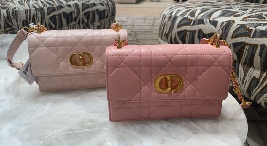 DIOR  Miss Caro 粉色 桃粉 限量色 羊皮 側背包 斜背包 迷你包 迪奧 Jisoo WOC 肩背包 皮夾-2