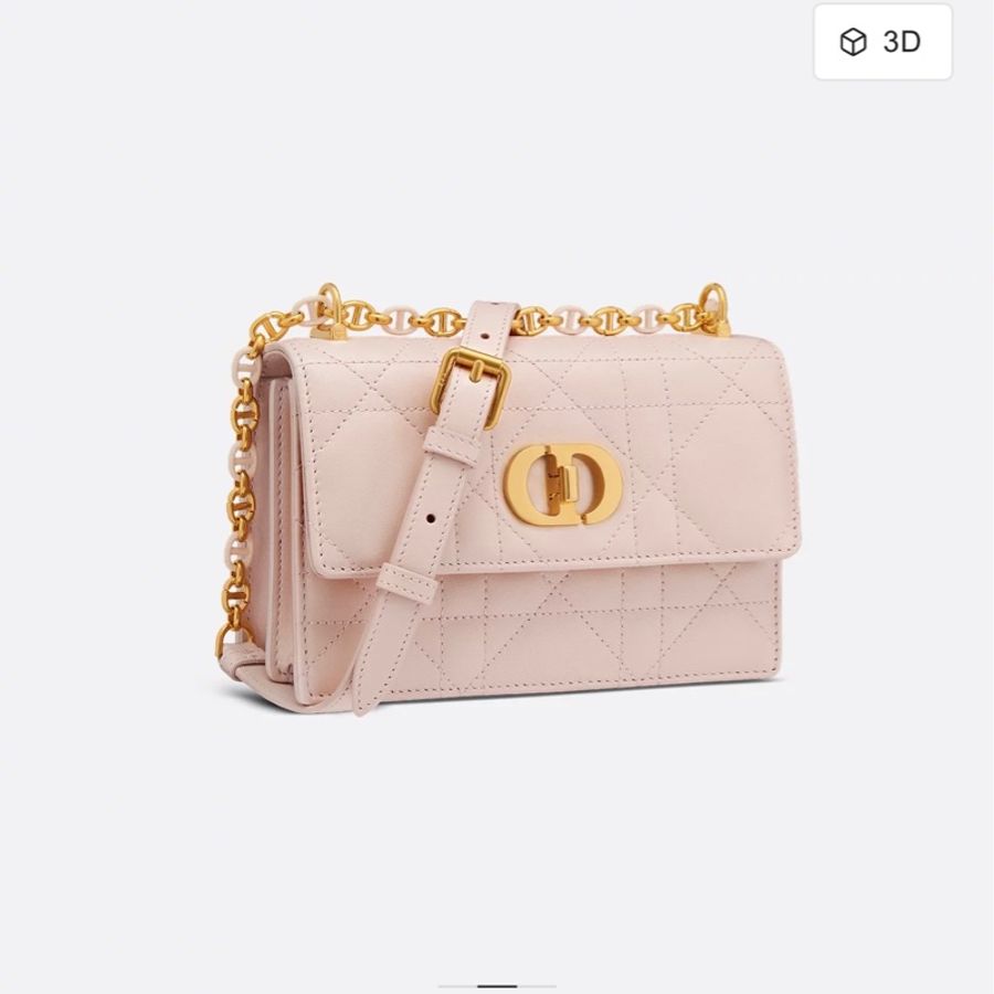 DIOR  Miss Caro 粉色 桃粉 限量色 羊皮 側背包 斜背包 迷你包 迪奧 Jisoo WOC 肩背包 皮夾-4