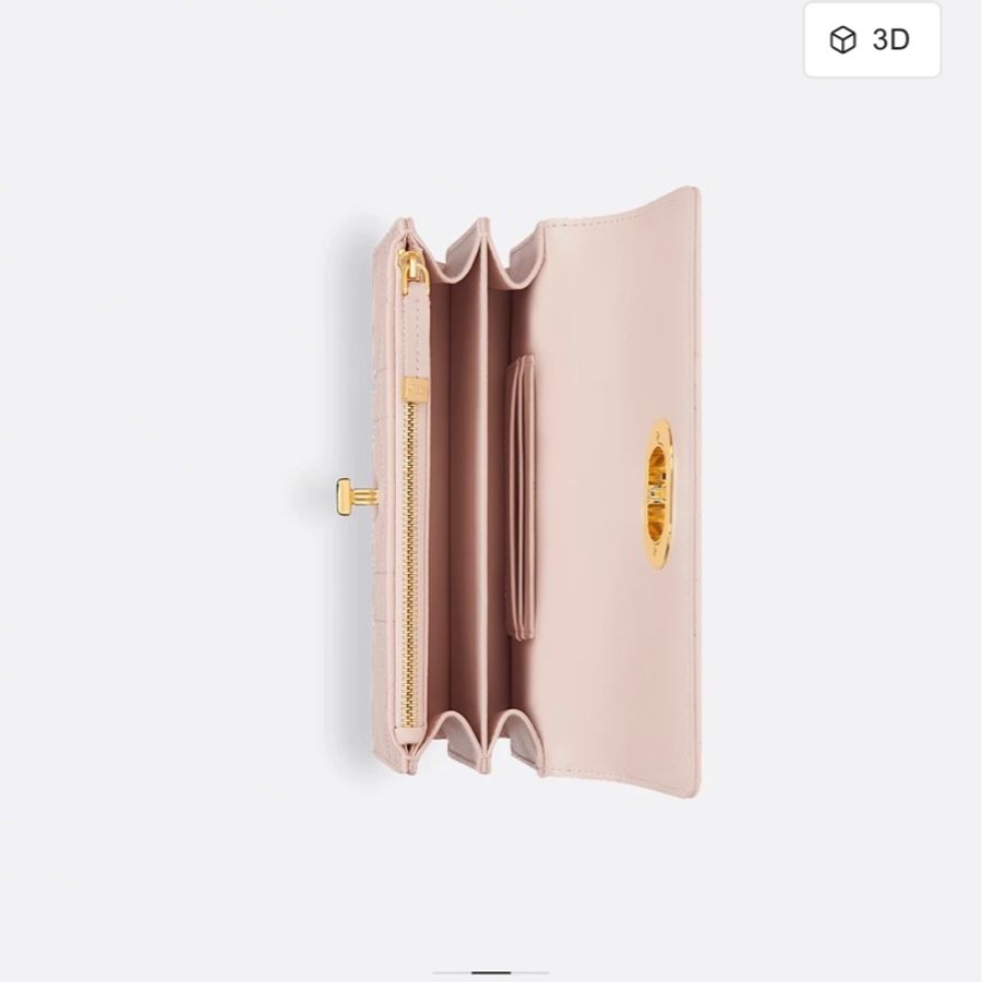 DIOR  Miss Caro 粉色 桃粉 限量色 羊皮 側背包 斜背包 迷你包 迪奧 Jisoo WOC 肩背包 皮夾-6