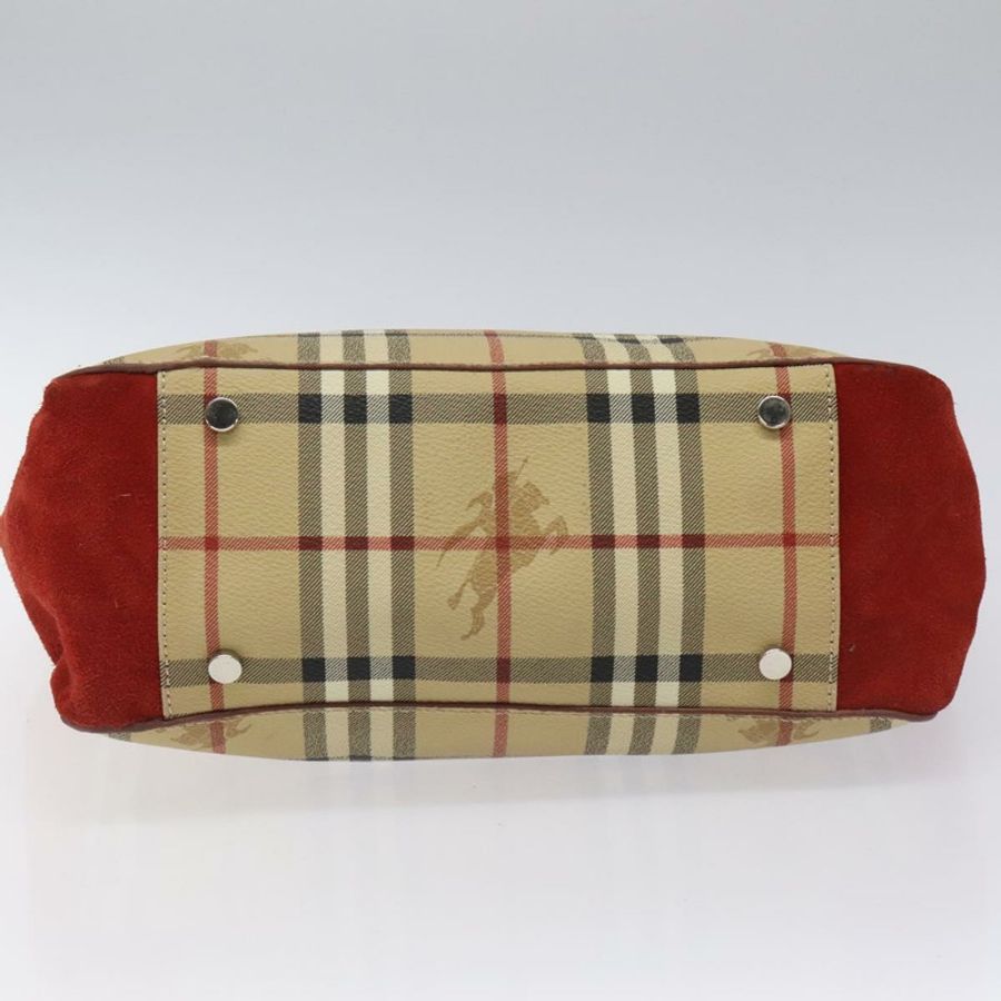 【日本直送】BURBERRY Nova 格紋手提包 PVC 米色 正品 EC590-4