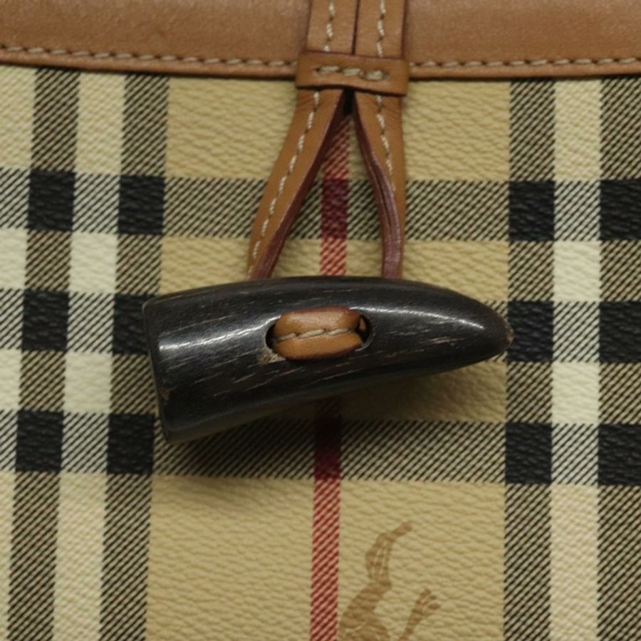 【日本直送】BURBERRY Nova 格紋手提包 PVC 米色 正品 EC590-9