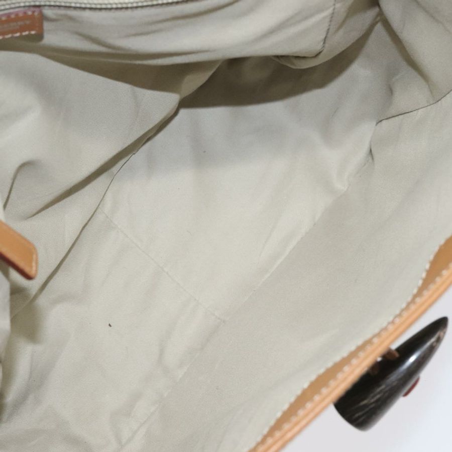 【日本直送】BURBERRY Nova 格紋手提包 PVC 米色 正品 EC590-10