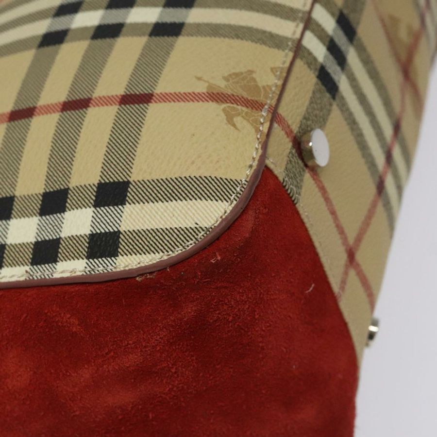 【日本直送】BURBERRY Nova 格紋手提包 PVC 米色 正品 EC590-13