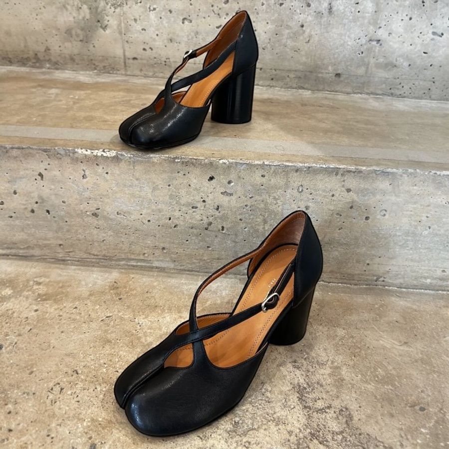 🌸2025春夏新品🌸Maison Margiela 女款 Tabi 分趾高跟涼鞋 黑色 IT36/36.5/37/37.5/38/38.5/39(購買請訊息告知需要尺寸)-2