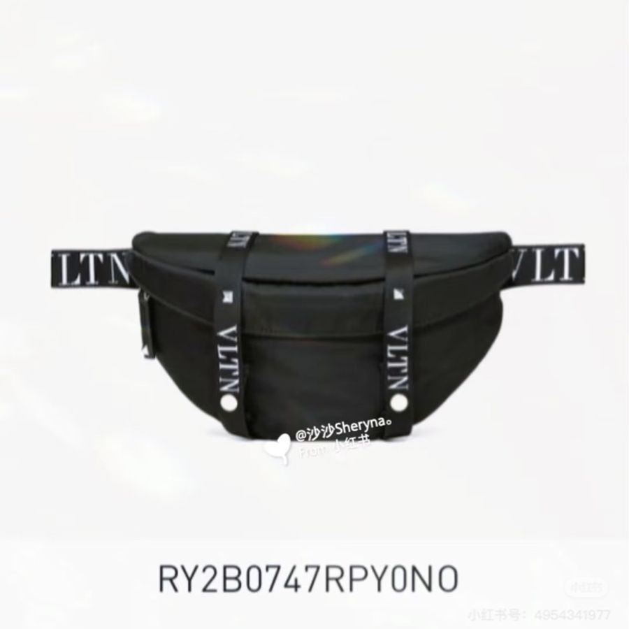 Valentino VLTN 黑色 尼龍 腰包 胸包 胸口包 肩背包 斜背包 側背包-2