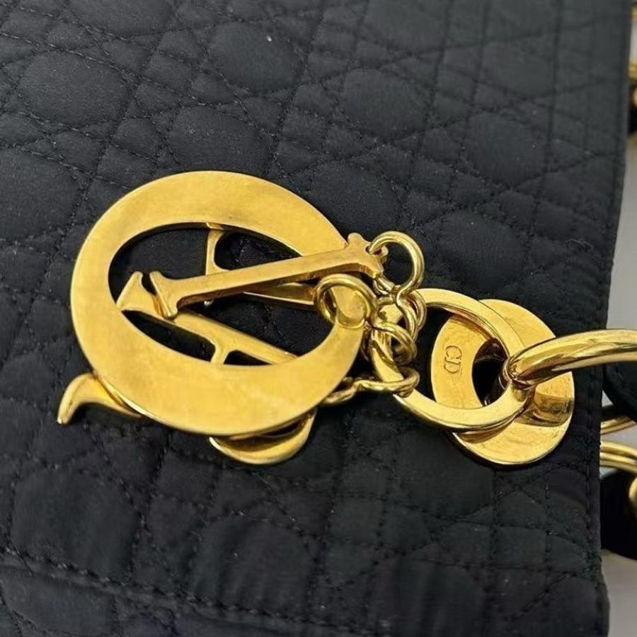 Christian Dior Lady Dior 黑色手挽袋-10