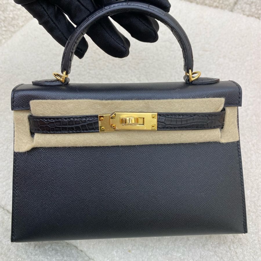 🐯Hermes Kelly mini黑金-5