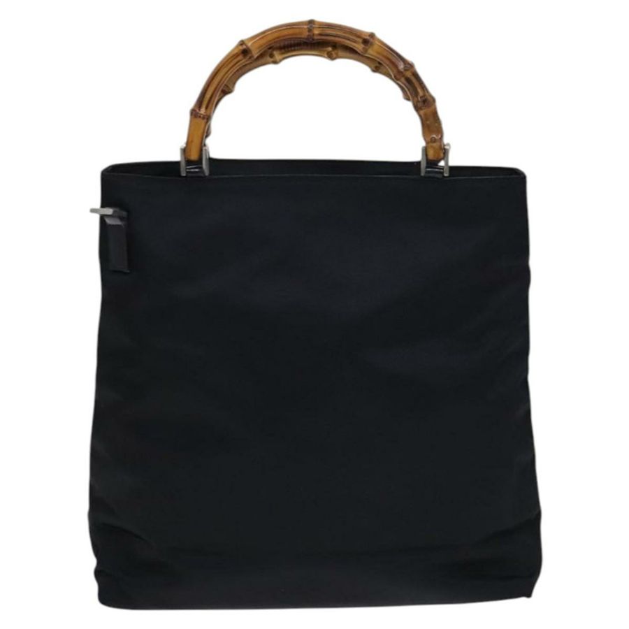 【日本直送】GUCCI 竹節手提包 尼龍 兩用 黑色 銀色 002 2122 0506 正品 ep7846-1