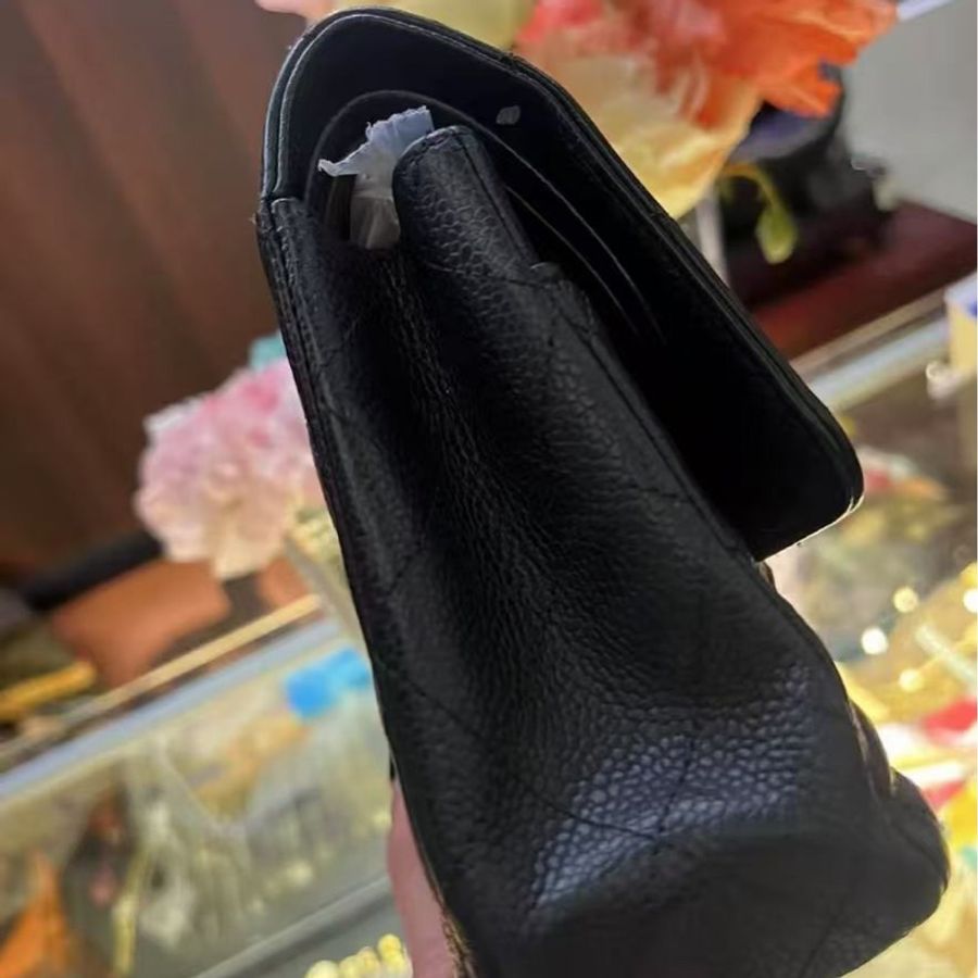 Chanel CF25黑金荔枝皮14開無卡 配件塵袋-3