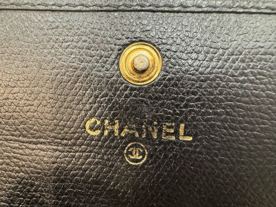 Chanel CC鈕扣中夾woc 大容量卡包零錢包-12