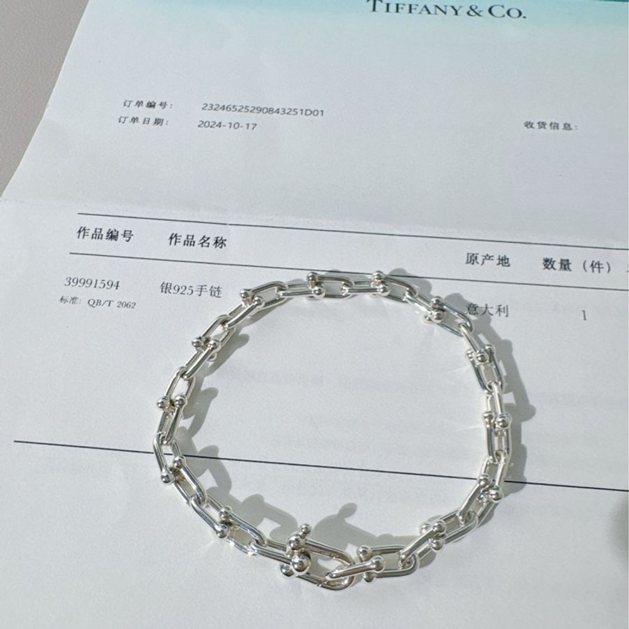 Tiffany蒂芙尼 HardWear系列纯银链环手链-7