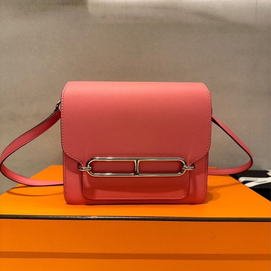 Hermès 愛馬仕 mini Roulis 豬鼻子包 夏日粉 Y刻-0