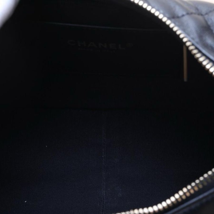CHANEL(香奈兒) 25C hobo 雙口袋 腋下包 黑色  晶片開 金扣-4