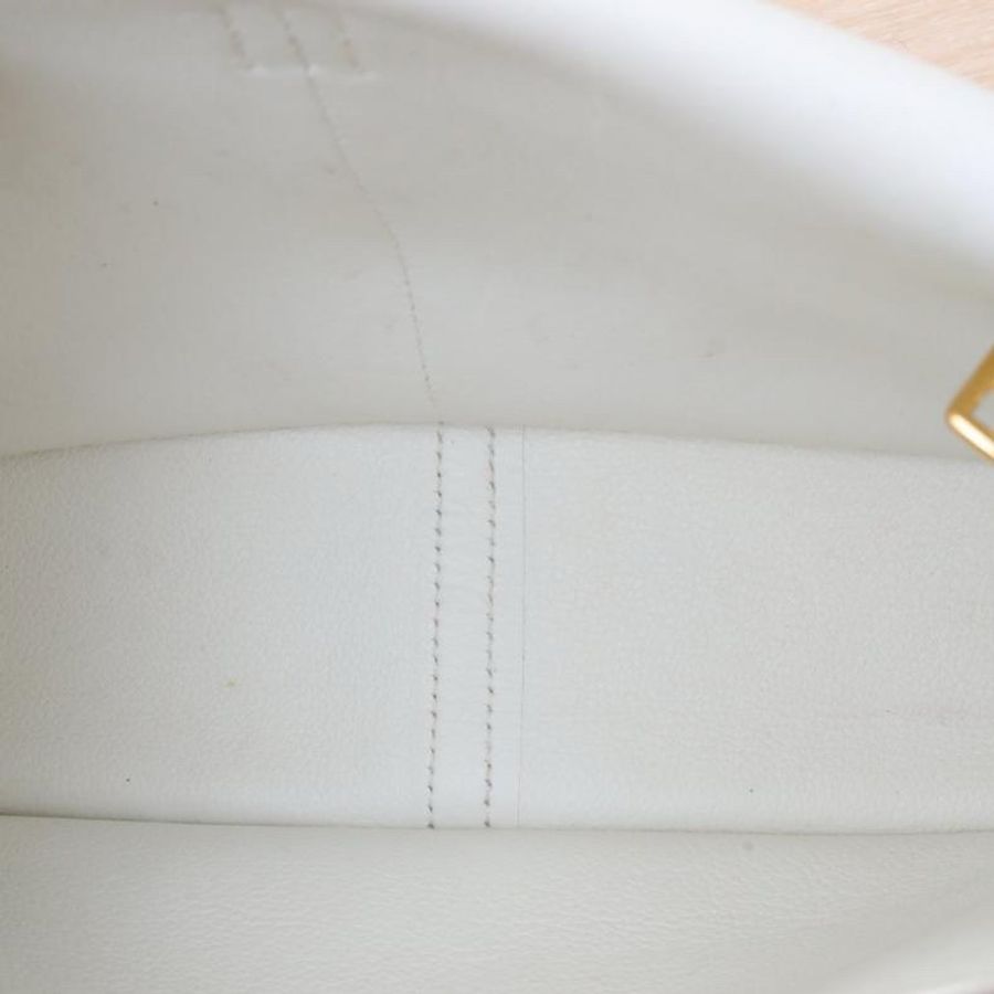 HERMES(愛馬仕) Halzan 25 雙提手單肩包 10奶昔白 EC皮 Y刻 金扣-4