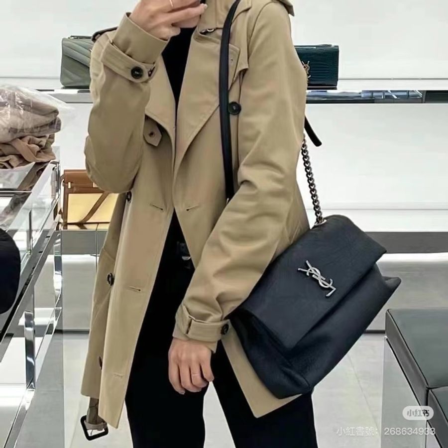 Ysl Hollywood黑銀粒面牛皮斜挎肩背包🈶購證 隨性不失時尚感🈵-1