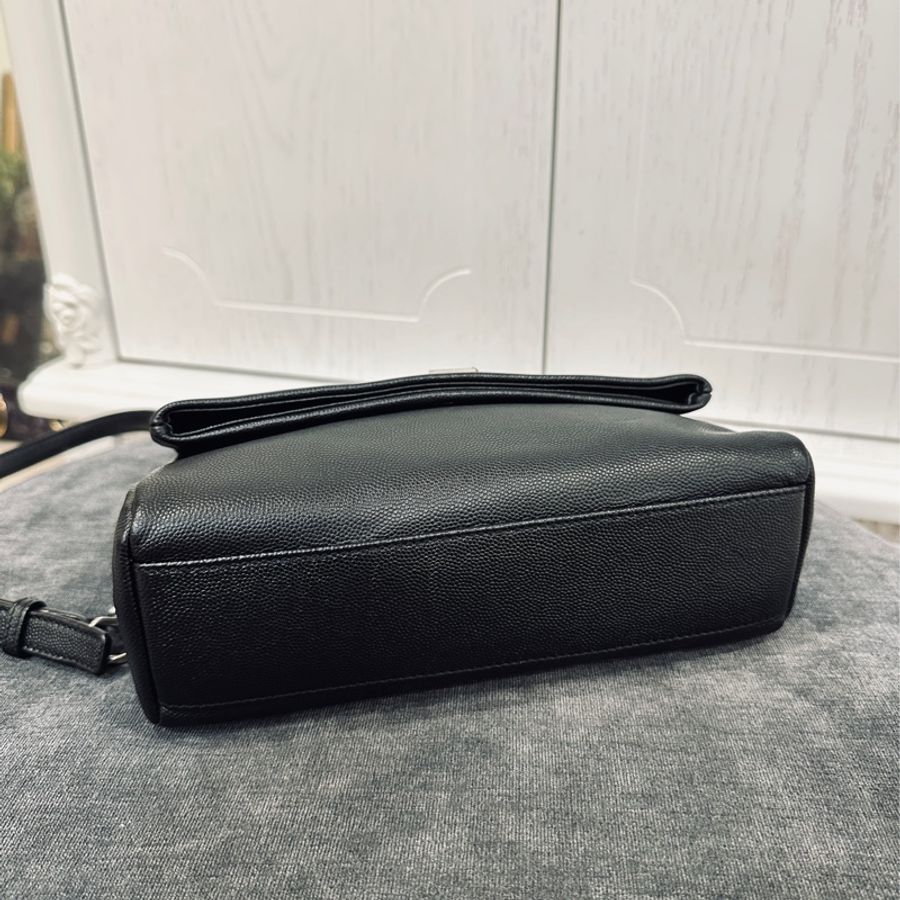Ysl Hollywood黑銀粒面牛皮斜挎肩背包🈶購證 隨性不失時尚感🈵-10