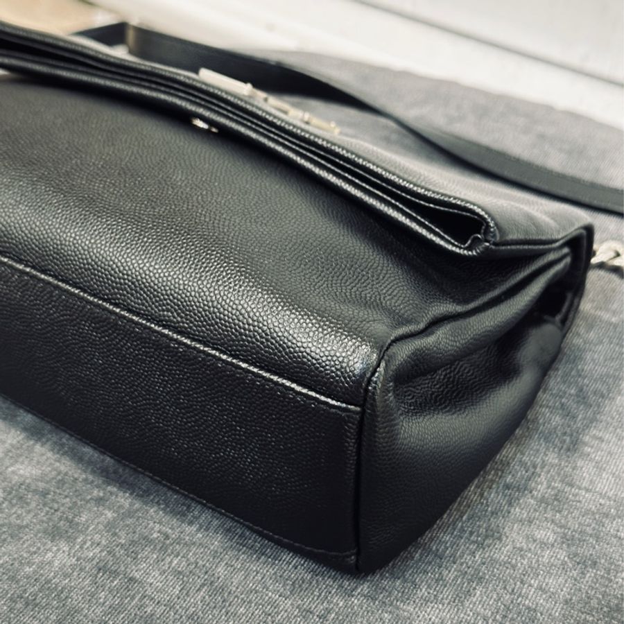 Ysl Hollywood黑銀粒面牛皮斜挎肩背包🈶購證 隨性不失時尚感🈵-11