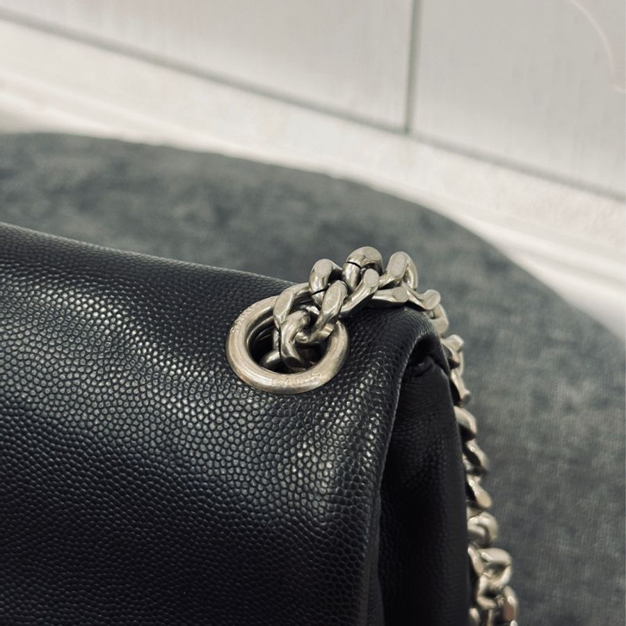 Ysl Hollywood黑銀粒面牛皮斜挎肩背包🈶購證 隨性不失時尚感🈵-13