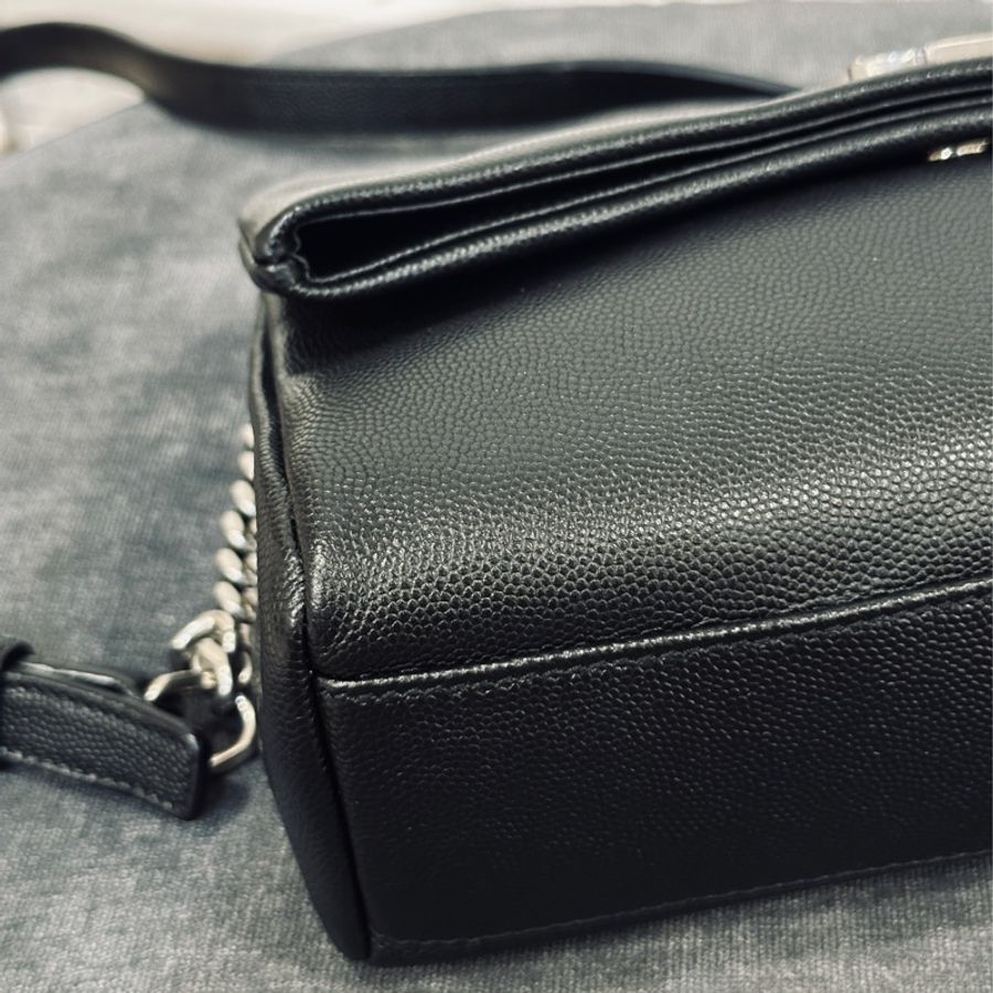 Ysl Hollywood黑銀粒面牛皮斜挎肩背包🈶購證 隨性不失時尚感🈵-15