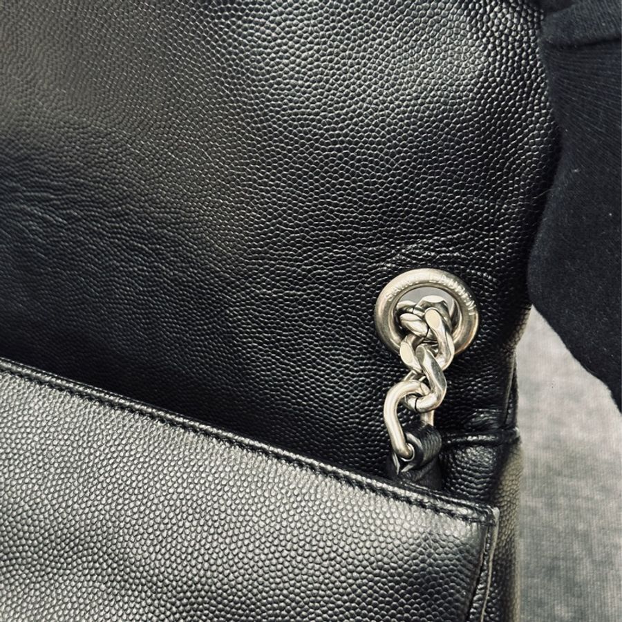 Ysl Hollywood黑銀粒面牛皮斜挎肩背包🈶購證 隨性不失時尚感🈵-19