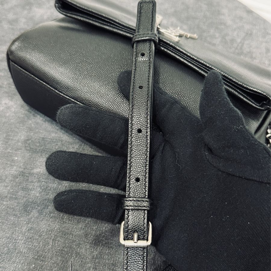 Ysl Hollywood黑銀粒面牛皮斜挎肩背包🈶購證 隨性不失時尚感🈵-23