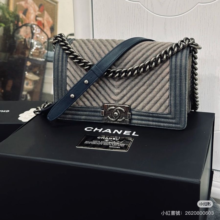 Chanel Leboy25牛仔單寧限定款🩵99新 超稀有夏天必備單品-0