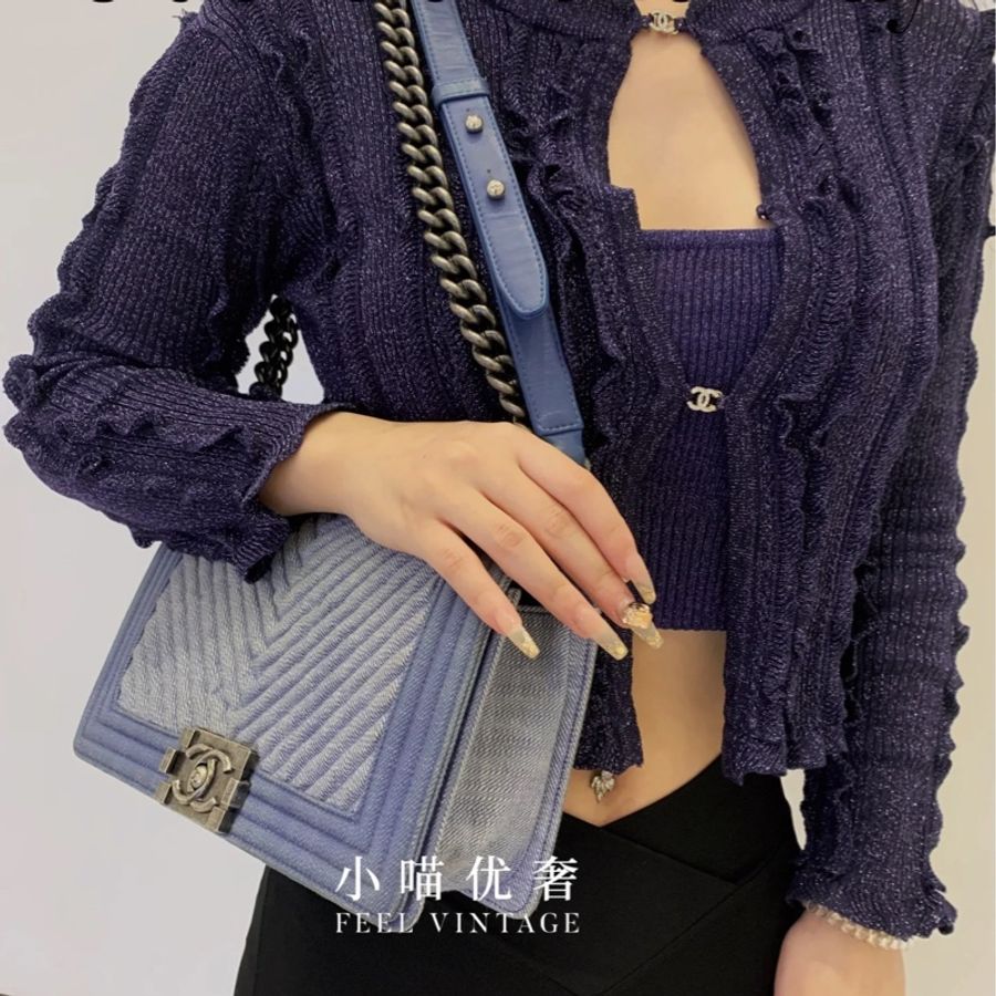 Chanel Leboy25牛仔單寧限定款🩵99新 超稀有夏天必備單品-1
