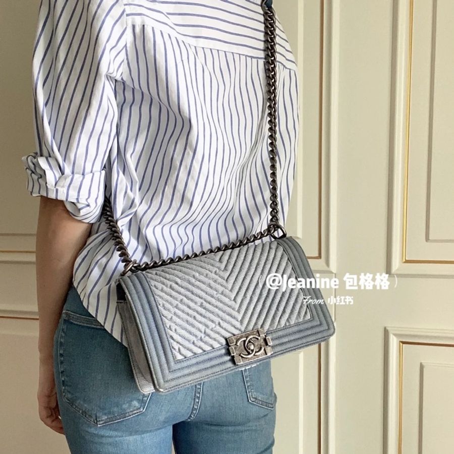 Chanel Leboy25牛仔單寧限定款🩵99新 超稀有夏天必備單品-2