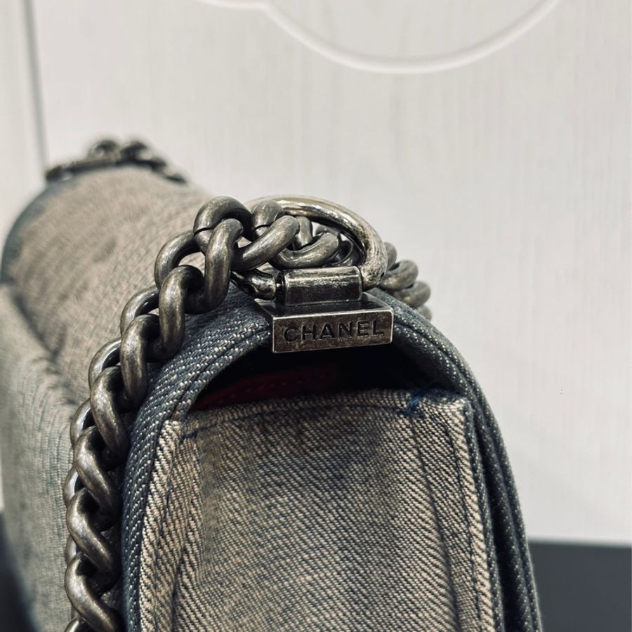 Chanel Leboy25牛仔單寧限定款🩵99新 超稀有夏天必備單品-12