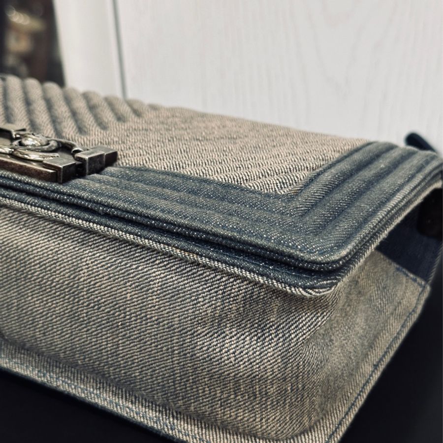 Chanel Leboy25牛仔單寧限定款🩵99新 超稀有夏天必備單品-16