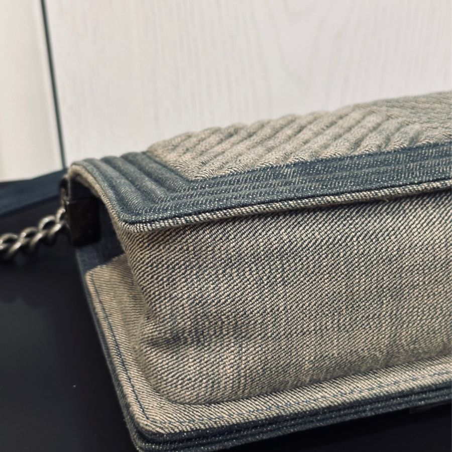 Chanel Leboy25牛仔單寧限定款🩵99新 超稀有夏天必備單品-18